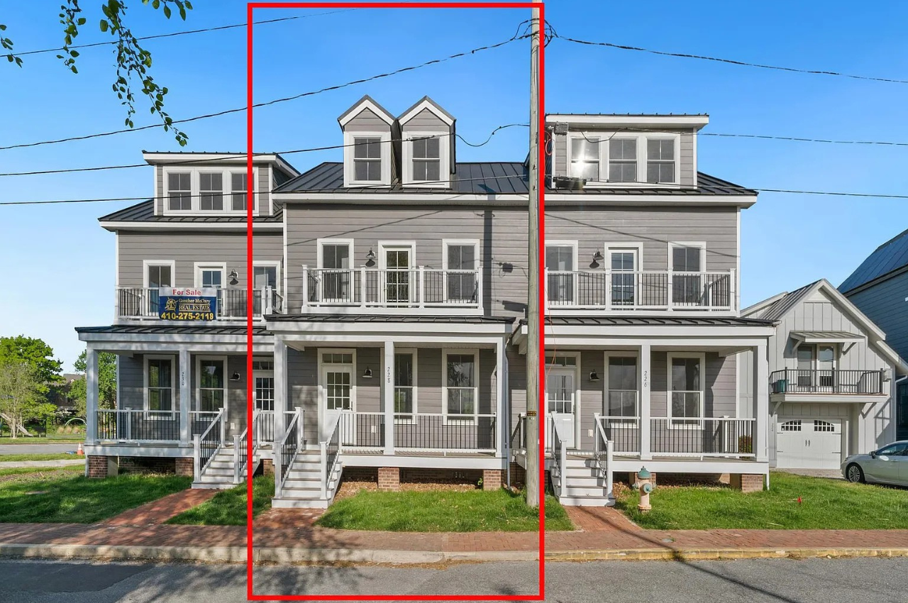 updated front of 228 S Water Street in Chestertown, Maryland
